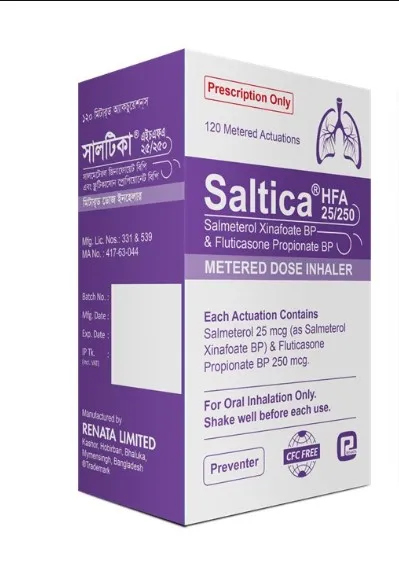 MDI. Saltica 25 mcg+125 mcg